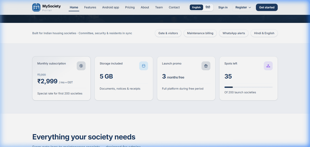 MySocietyPortal Screenshot 1